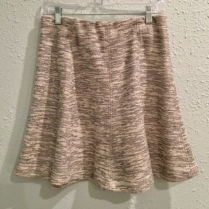 Ann Taylor Loft High Waisted Skater Tweed Skirt
